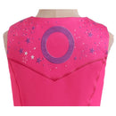 Girls Barbie Cosplay Costume Party Bow Pink Plaid Dress Clothing Set