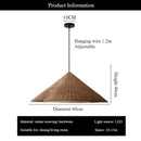 Simple Retro Rattan Pendant Light Nordic Designer Hanging Chandelier Table Bedroom Lighting Lamp