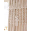 French Lace Double Embroidered Flower Curtains for Living Dining Room Bedroom Yarn One Princess Girl's Room Blackout Feeling