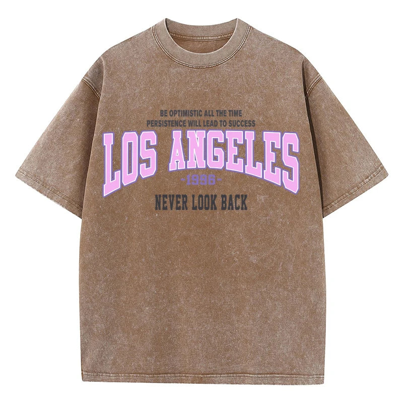 Womans T-Shirts Loose Tees Los Angeles Short Sleeve Summer Street Female Clothes