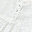 Baby Princess Romper Dress Clothes Summer Flying Sleeve Flower Lace Sweet Style Crew Neck Toddler Little Girls Lovely Clothing