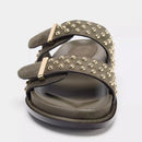 Metal Rivet Decoration Flat Sandals Women Luxury Designer Belt Buckle Platform Slippers Comfortable Casual Beach Shoes