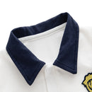 Summer Newborn Romper 0-2Y Baby Boys Cotton Polo Collar Navy Style Bodysuit Infant Exquisite Embroidery Leisure Wears