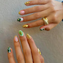 Short Almond Fake Nails Set Handmade Cute  Press-On Nails