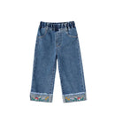 Girls Jeans Pants Casual Pants for Kids Denim Wide-leg Trousers Clothing Autumn Toddler Clothes