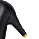 Pumps for Women Pointed Toe Thin Heels 8.5cm Buckle T-Strap Shoes