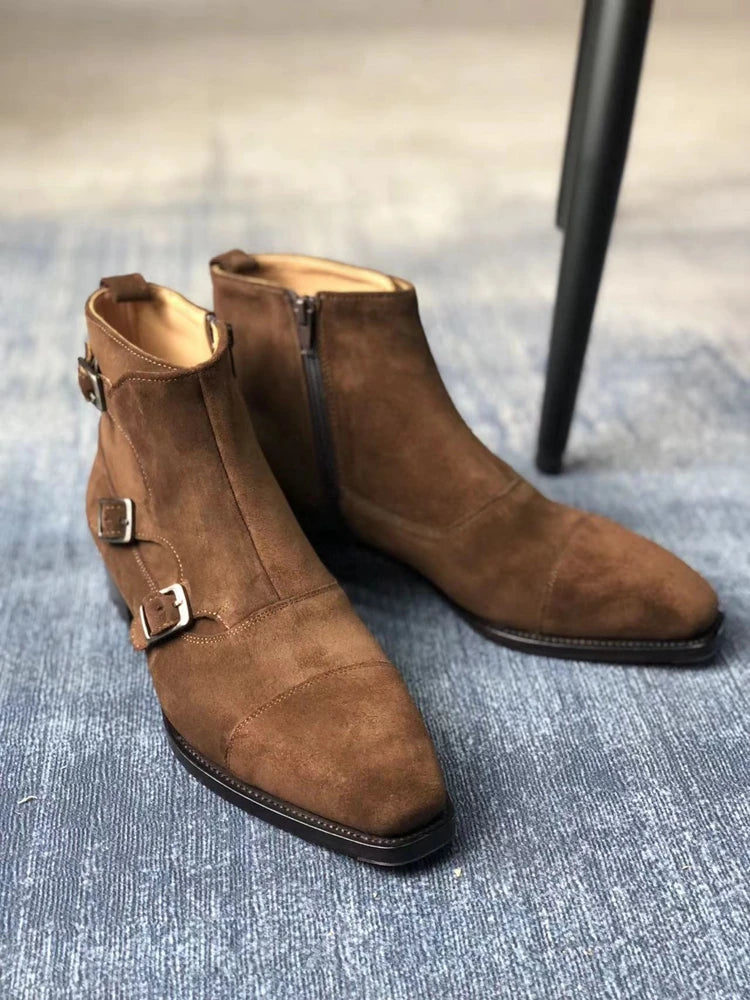 Ankle Boots Leather Sole Men Custom Handmade Footwear