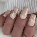 24pcs French Finished Nails Art Seamless Removable Nails Decoration Acrylic Press On Nails Tips