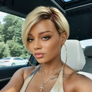 Ombre Blonde Short Cut Pixie Straight Bob Part Lace Human Hair Bangs Natural Honey‑Tone Hairstyle For Ladies