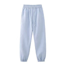 Casual Women Drawstring Elastic High Waist Basic Jogging Pants Autumn Winter Trousers