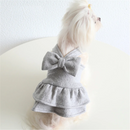 Autumn Winter Pet Clothes with Sheep Plush Strap Skirt Maltese Cat Dog Clothing