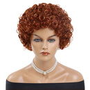 Spice Wig Bouncy Short Curly Orange Wigs for Women Red Brown Hair Fluffy Female