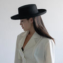 Classical Hat Flat Top Hats Warm Winter Wool Fedora Hats Brim Derby Ladies Hat
