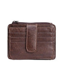 Genuine Leather Mini Card Holder Small Light Women's Wallets Purse Travel ID Credit Cardholder