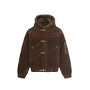 Men's Cotton Coats Hooded Faux Fur Metal Single Breasted Loose Solid Male Winter Jackets