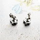 Pentagonal Flower Stud Earrings Europe Glam Fine Jewerly For Women In 925 Sterling Silver