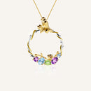 Natural Pendant Necklace For Women 925 Sterling Silver Bird Secret Garden Fine Jewelry