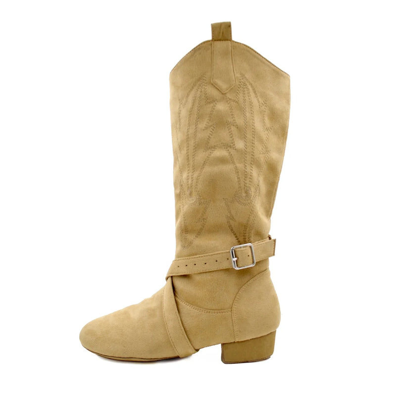 Boots Brown Plating Soft Latin Party Shoes Comfortable Sport Boots Shoes