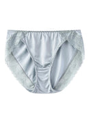 Silk Girls Underwear Summer Thin Lace Solid Triangle Pants Female European Soft Brief