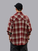 Spring Autumn Plaid Shirt For Men Clothing Casual