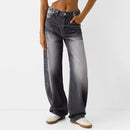 Pants All Season Simple Full Length Regular Fit Straight Pants for Women