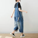Casual Jumpsuits And Rompers Loose Hip-hop Overalls Suspenders Jeans With Pockets