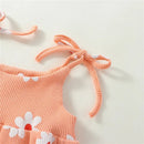Baby Summer Clothing Newborn Infant Baby Girl Clothes Floral Print Sleeveless Jumpsuit Romper Headband 2Pcs Outfits