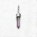 Authentic 925 Sterling Silver Hexagon with Imitation Amethyst Charm Pendant Gift For Women  DIY Jewelry