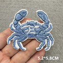 Summer Blue Surfer Girl Shell Wave Bow Iron-on Embroidered Badge Patch DIY T-shirt Hat Backpack Clothing Sticker