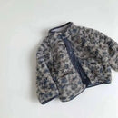 Fluffy gray jacket on a white background, Obroi