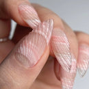24pcs Pink Nail Shell Almond False Nail Patch Full Cover Wearable Press on Nails