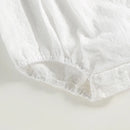 Summer Newborn Infant Baby Girls Clothes White Ruffle Sleeveless Floral Romper Toddler Jumpsuit Headband Outfits 0-18M