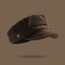 Retro Suede Flat Top Painter Hat Autumn and Winter Casual Cap