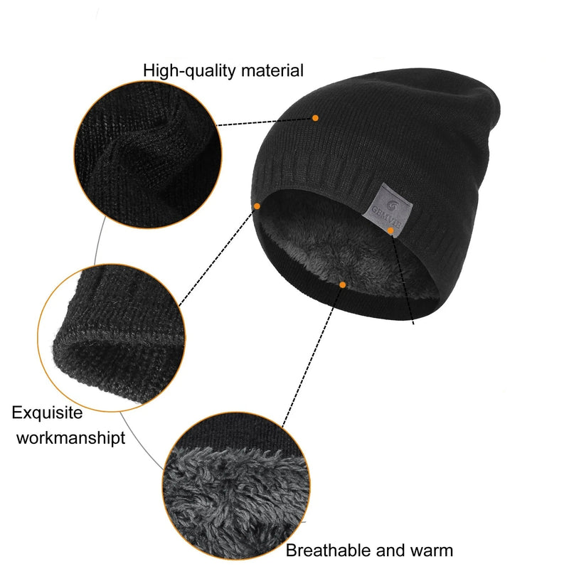 Winter Hats for Woman Man Beanie Caps Solid Warmer Bonnet Ladies Plush Casual Cap