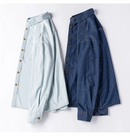 Men's Casual Denim Shirt Long Sleeve Soft Spring Autumn Jeans Shirt