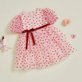 1-5Years Toddler Baby Girls Heart Dress Valentine's Day Princess Party Dress