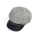 Casual Octagonal Hats for Women Autumn Winter Thick Wool Octagonal Hat