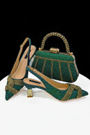 Lastest Italian Design Ladies Shoes with Matching Shoes and Bag Set