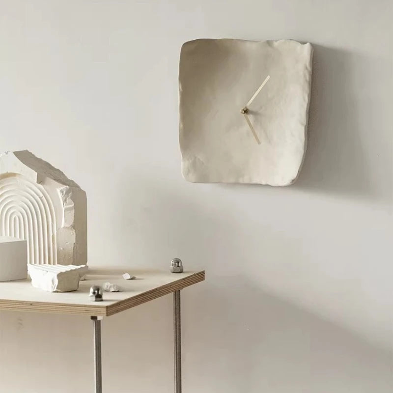 Silent Wall Clock Abstract Art Resin Table Clocks Square Nordic Creative Mechanic Wall Clocks Aesthetic Decoration