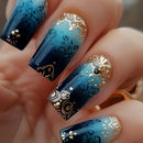 Short Medium Nails for Women Ongles Spring Summer Flowers Square Tips Press on Nail