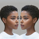 Kinky Curly Human Hair Wig Short Pixie Cut Wig Full Wig for Women