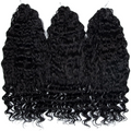 22 Inch Deep Wave Crochet Hair Ombre Brown Blonde Water Wave Braiding Hair Extensions for Women Daily Use
