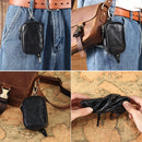 Genuine Leather Key Wallet Man Housekeeper Keys Organizer Men Car Key Holder Zipper Keys Case Housekeeper Keys Organizer