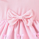 Newborn Birthday Cute Butterfly Floral Tulle Embroidery Mesh Short Sleeve Princess Formal Dresses Ootd For Baby Girl