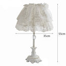 Nordic Lace Fabric Table Lamps Princess Girl Led Stand Desk Light Decor Bedroom Bedside Lamp Lighting Fixtures