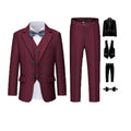 Gentleman Kids White Suit Children Slim Jacket Vest Pants Dress Boys