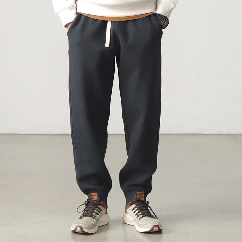 Autumn Thick Knitted Sweatpants Men's Casual Ankle-tied Pants