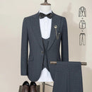 Men blue suit set Slim Fit Male Groom Wedding Blazers Party Dress  Suit Business Office