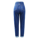 High Waist Boyfriend Jeans Women Blue Dense Denim Pants Mom Jean For Women Jeans