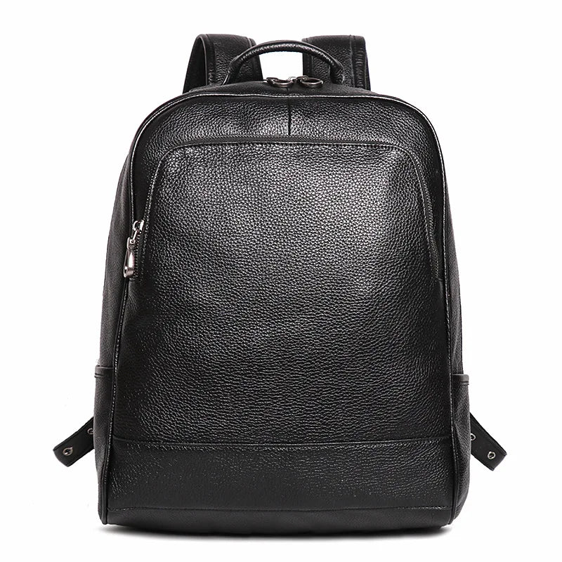 European and American men's leather handbag large capacity computer backpack women's top layer travel backpack